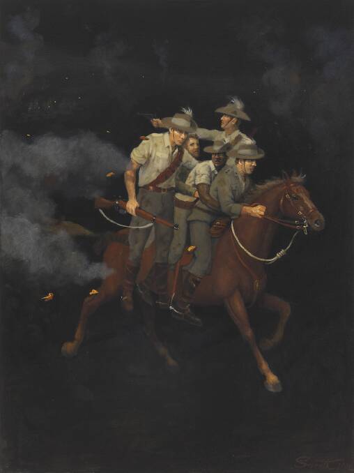IMMORTALISED: Bill The Bastard Australian War Horse captured by artist Peter Smeeth in the 2014 Gallipoli Prize. Picture: Fairfax