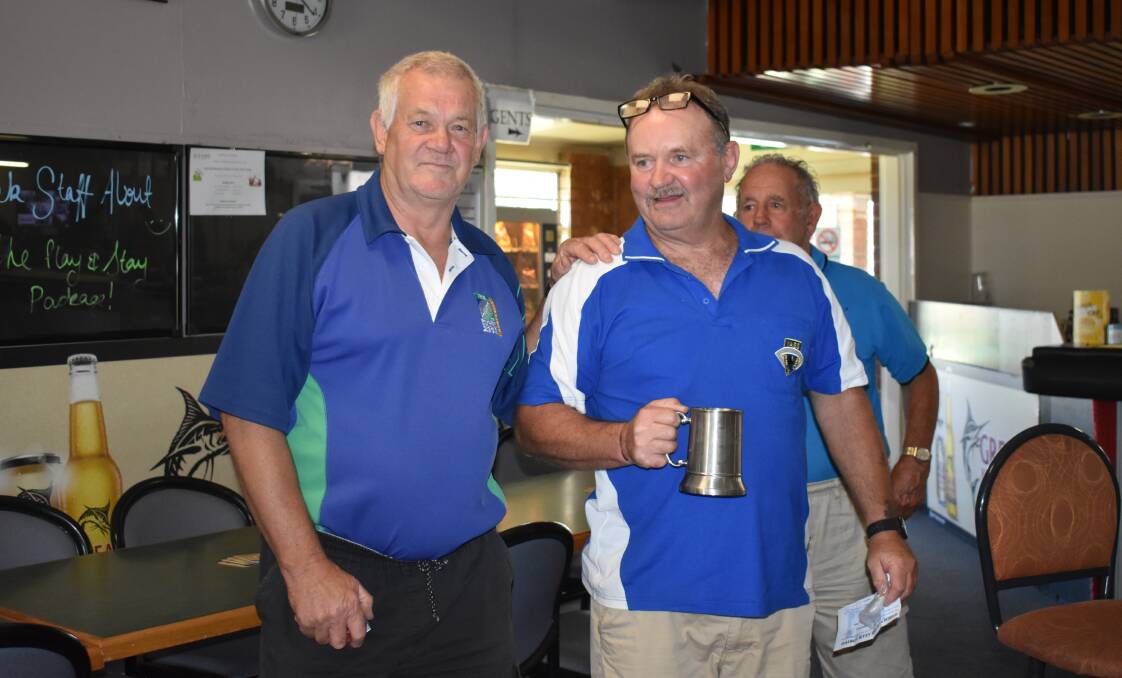 TOP: Kevin Hoppe produced the A Grade Scratch win with 77 off the weapon while Brian Wales declared his dominance by four shots nett on the field to claim the B Grade Medal. Picture: Contributed