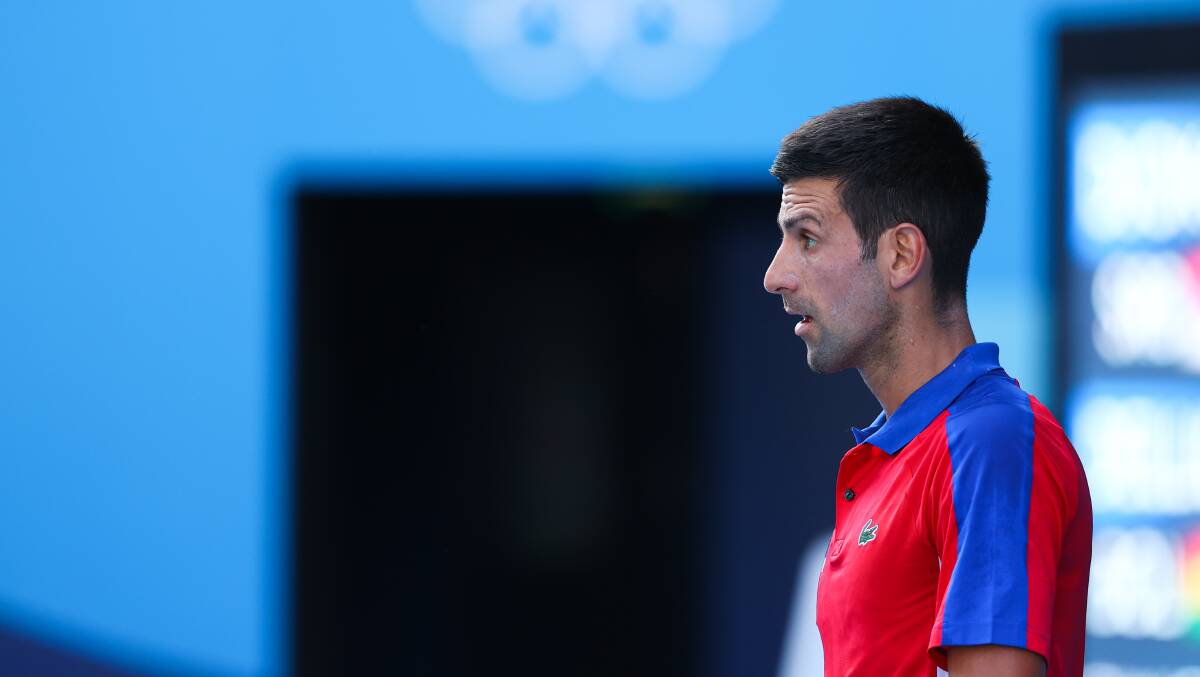 Novak Djokovic was on court at Rod Laver Arena hours after the Australian government's decision on his visa was overturned. Picture: Shutterstock
