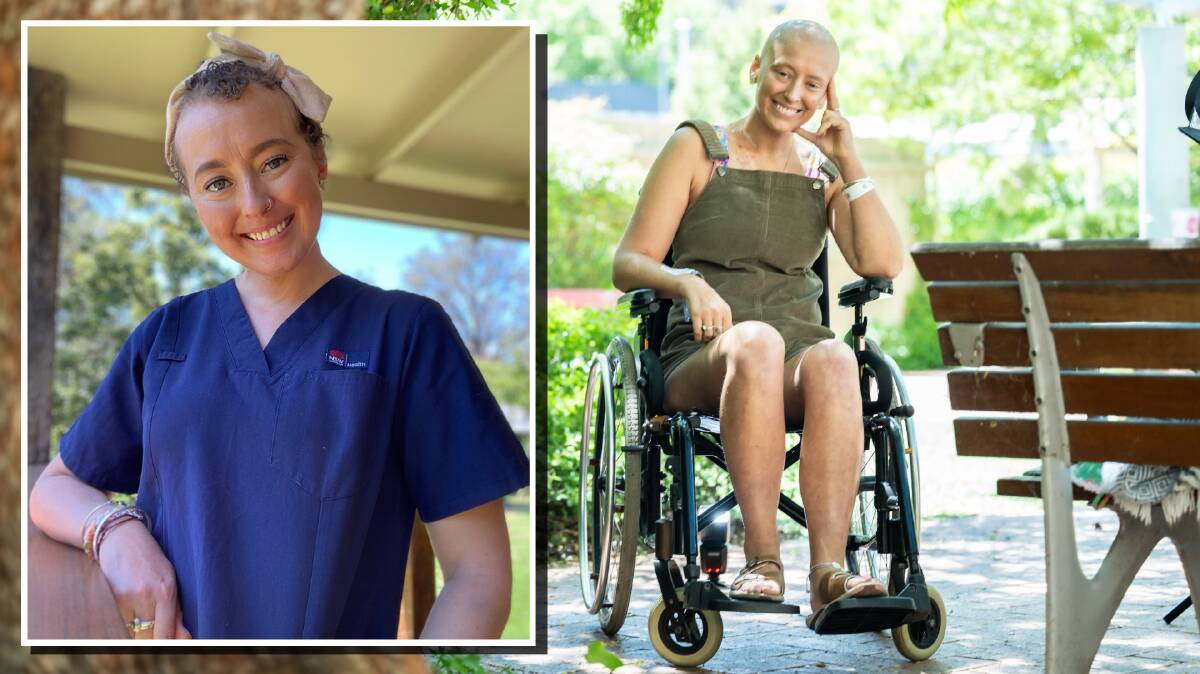 From a patient in Canberra Hospital on Christmas Eve a year ago to nurse Courtney Hughes this week. Pictures by Karleen Minney, supplied From a patient in Canberra Hospital on Christmas Eve a year ago to nurse Courtney Hughes this week. Pictures by Karleen Minney, supplied