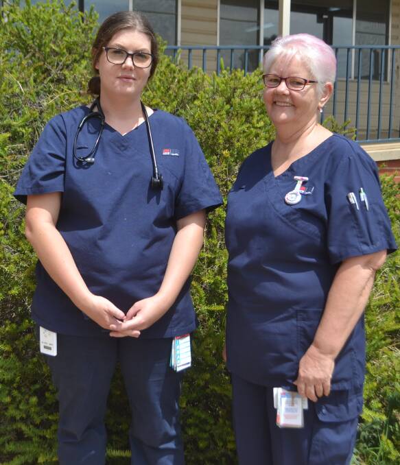 New nursing graduate Sally Friend with Clinical Nurse Educator Marilyn Wales at Murrumburrah-Harden Health Service. 