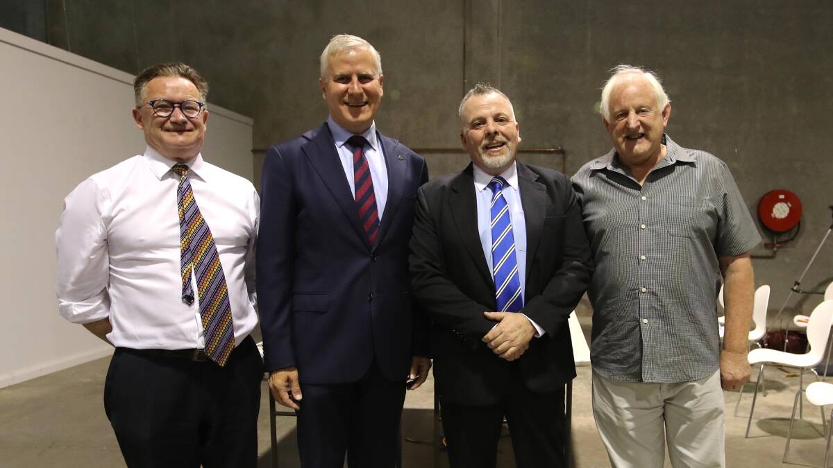 Labor's Mark Jeffreson, Member for Riverina and The Nationals' leader Michael McCormack, Richard Foley of the United Australia Party and The Greens' Richard Bayles.