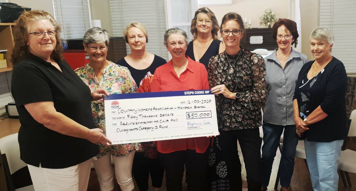 Harden Country Women's Association members and Member for Cootamundra Steph Cooke. Photo: contributed
