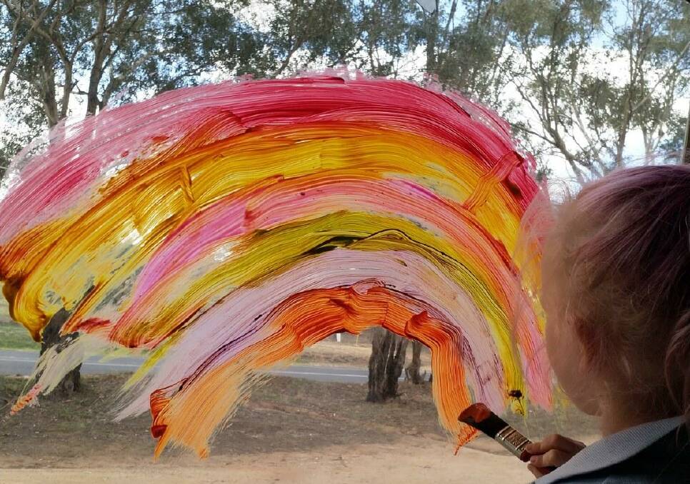 Rainbows have emerged across town to send the message that there's happier days ahead. This is at Milvale Road Child Care. Photo: contributed