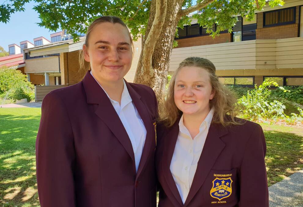 Captains: Tara McGrath-West and Hannah Phillis have taken advantage of everything on offer at Murrumburrah High School.
