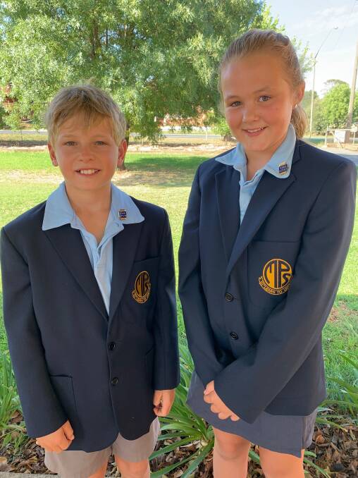 Ready to lead: School Captains Jack Brooker and Erin Abnet are excited to lead the school in 2019.