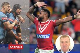 Stephen Crichton, left, and Hamison Tabuai-Fidow hold the keys to Origin success. Pictures Getty Images