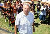 Steve 'Blocker' Roach was at the Pratten Park rally full of Wests Tigers fans calling for change. Photo: Dan Himbrechts/AAP PHOTOS