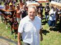 Steve 'Blocker' Roach was at the Pratten Park rally full of Wests Tigers fans calling for change. Photo: Dan Himbrechts/AAP PHOTOS
