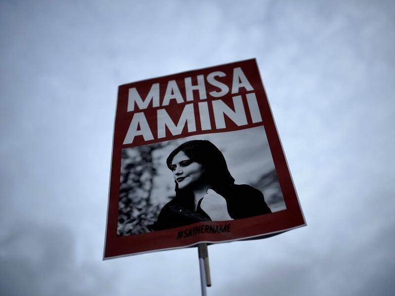 The death in Iran custody of Mahsa Amini, which sparked global outrage, was 'unlawful' says the UN. (AP PHOTO)