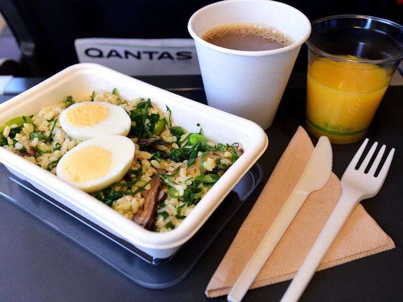 Personal information stolen from Qantas customers includes their meal preferences. Photo: Bianca De Marchi/AAP PHOTOS