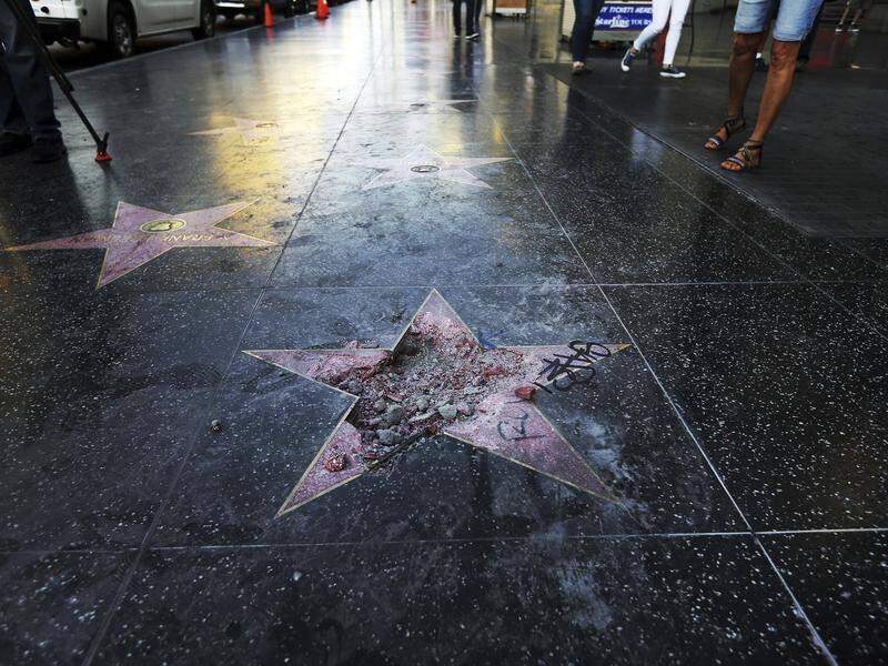 Donald Trump's Hollywood star has been vandalised more than once, most recently last month.