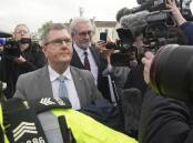 Former Democratic Unionist Party leader Jeffrey Donaldson, 61, faced court in Northern Ireland. (AP PHOTO)