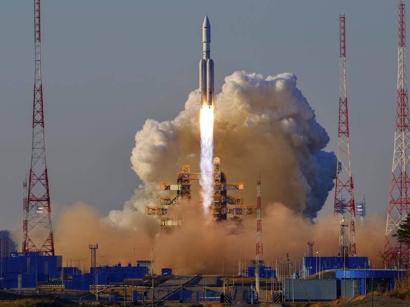The new Angara-A5 heavy-lift rocket underscores Moscow's ambition to be a major space power. (AP PHOTO)