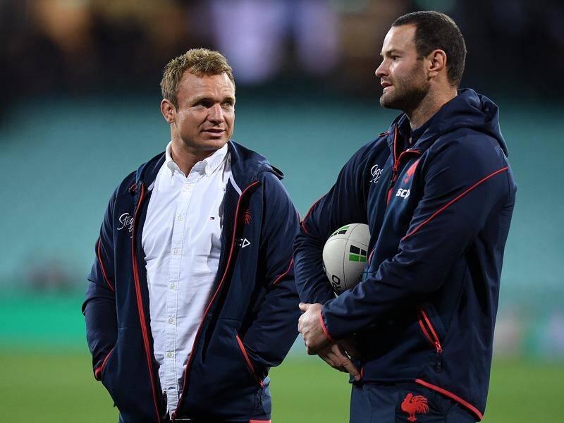 The week off will be just perfect for injured Roosters Jake Friend (l) and Boyd Cordner (r).