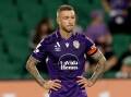 Skipper Adam Taggart heads a worrying Perth Glory injured list. Photo: Richard Wainwright/AAP PHOTOS