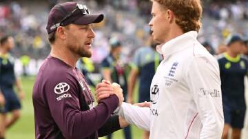 England coach Brendon McCullum will keep Ollie Pope at No.3 for the Adelaide Test.  Photo: Dave Hunt/AAP PHOTOS