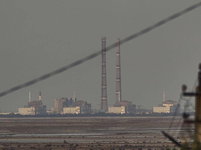 Russia has accused Ukrainian forces of attacking the Zaporizhzhia nuclear power plant. (AP PHOTO)