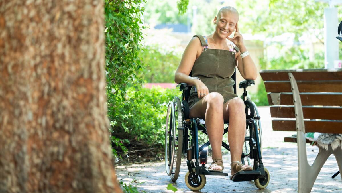 Courtney Hughes as a patient in Canberra Hospital on Christmas Eve a year ago. Pictures by Karleen Minney Courtney Hughes as a patient in Canberra Hospital on Christmas Eve a year ago. Pictures by Karleen Minney
