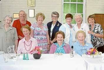 PICTURED RIGHT: Attending the Galong CWA branch lunch were, back row, from left, Marie Cusack, Jenny Thompson, Edna Baker, Tanya Cameron, Mary Clark, Gwen Peisley and Brenda McDonald. Front: Madeleine Stewart, Joan Shaw and Win Carter. 