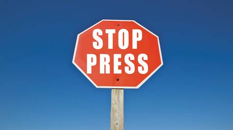 STOP PRESS. File Photo. 