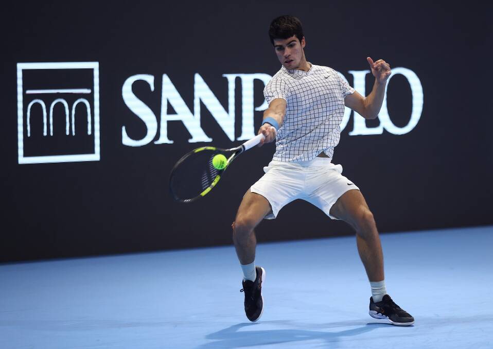 STAR POWER: Carlos Alcaraz's win in the Next Gen ATP finals has highlighted his rising star status. Photo: Julian Finney/Getty Images