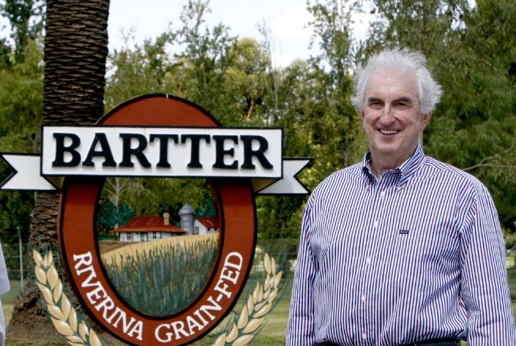 Griffith's Peter Bartter, pictured in 2008, started Bartter Enterprises with just 100 chickens.